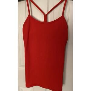 Lululemon Red Racerback Tanktop With Built In Bra Size 6